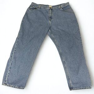 L.L.Bean Jeans Women 24W Original Fit Relaxed High Rise 100% Cotton Blue Denim